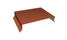 Парапетная крышка прямая 250мм 0,45 Drap TX RAL 8004 терракота (2м)