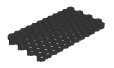 Решетка газонная Gidrolica Eco Standart -70.40.3,2 - пластиковая черная (608)