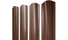 Штакетник Круглый фигурный 0,45 Print Elite Choco Wood TwinColor