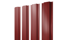Штакетник Прямоугольный с прямым резом 0,45 PE RAL 3011 коричнево-красный
