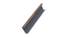 Декоративная накладка на столб универсальная 80х80 для забора жалюзи 0,45 Print Premium Almond Wood Fresh (2,5м)