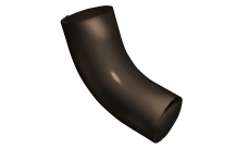 Колено 60 град Grand Line PU 100 мм RR 32 темно-коричневый