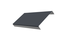 Ламель обратная стартовая/финишная забора жалюзи Texas 50мм для калиток и ворот (с заполнением ламелями 150) 0,5 Velur X RAL 7024 мокрый асфальт