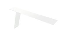 Планка карнизная фальц 130х80 Grand Line 0,45 ПЭ двухсторонний с пленкой RAL 9003 сигнальный белый (2м)