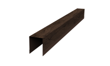 Планка опорная составная внутренняя для забора жалюзи Palermo 0,45 Print Elite Antique Wood TwinColor (2м)