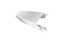 Планка угла внешнего сложного Блок-Хаус new Grand Line 0,45 Drap с пленкой RAL 9003 сигнальный белый (2м)