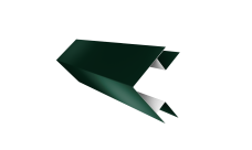 Планка угла внешнего сложного Экобрус Grand Line 0,45 Drap ТХ RAL 6005 зеленый мох (3м)