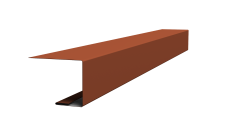 Планка завершающая фальц Grand Line 0,5 Satin Matt RAL 8004 терракота (2м)