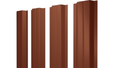 Штакетник П-образный A с прямым резом Grand Line 0,45 Drap TR RAL 8004 терракота