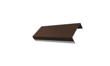 Ламель обратная стартовая/финишная забора жалюзи Texas 53мм для калиток и ворот (с заполнением ламелями 125) Grand Line 0,45 Drap TX RAL 8017 шоколад