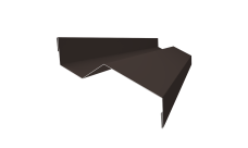 Планка примыкания внакладку 25х17х35х17 Grand Line 0,5 Satin Matt TX RR 32 темно-коричневый (2м)