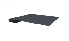 Планка завершающая Grand Line 0,45 Drap-double TX RAL 7024 мокрый асфальт (2м)