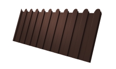 Профнастил С8A v01 фигурный Grand Line 0,5 Satin с пленкой RAL 8017 шоколад