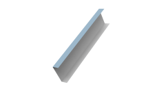Декоративная накладка на столб универсальная 62х55 для забора жалюзи 0,45 Drap TX RAL 5024 пастельно-синий (2,5м)