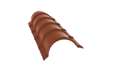 Планка конька полукруглого 0,5 Velur X RAL 8004 терракота (1,97м)