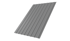 Профнастил С10R 0,45 PE RAL 9006 бело-алюминиевый
