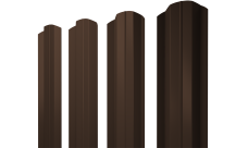 Штакетник М-образный B фигурный Grand Line 0,5 Atlas X RAL 8017 шоколад