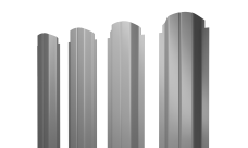 Штакетник П-образный A фигурный 0,45 PE lite RAL 7004 сигнальный серый