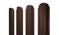 Штакетник П-образный A фигурный Grand Line 0,5 Satin RAL 8017 шоколад