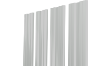 Штакетник Твин XL с прямым резом Grand Line 0,5 Сатин RAL 9003 сигнальный белый