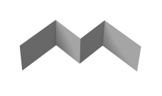 Угол внутренний фибросайдинга Grand Line 0,5 Satin с пленкой RAL 9006 бело-алюминиевый (3м)