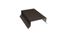 Парапетная крышка прямая 125мм Grand Line 0,45 PE с пленкой NL 805 серо-коричневый гефест (2м)