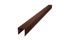 Планка вертикальная лицевая для забора жалюзи Palermo Grand Line 0,45 Print Elite Choco Wood TwinColor (1,8м)