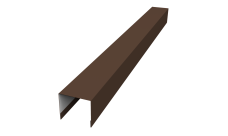 Стойка боковая крепежная для забора жалюзи Palermo 0,5 Rooftop Бархат RAL 8017 шоколад (3м)