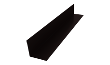 Угол внутренний 40х40 0,45 PE с пленкой RAL 9005 черный (2м)