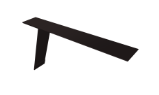 Планка карнизная фальц Grand Line 130х80 0,45 PE-Double с пленкой RAL 9005 черный (2м)