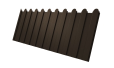 Профнастил С8A v01 фигурный Grand Line 0,5 Satin RR 32 темно-коричневый