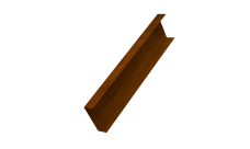 Декоративная накладка на столб универсальная 80х80 для забора жалюзи 0,45 Print-double Premium Golden Wood Intense F (2,5м)