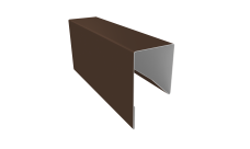 Планка П-образная заборная 17 0,5 PurPro Matt 275 RAL 8017 шоколад (2м)