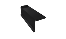 Планка торцевая сегментная 30мм Левая 0,5 PurLite Matt RAL 9005 черный
