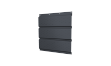 Софит металлический Grand Line полная перфорация 0,5 Satin Matt с пленкой RAL 7024 мокрый асфальт