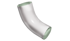 Колено 60 град Grand Line PE 90 мм RAL 9003 сигнальный белый