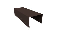 Крышка для забора из сайдинга (Квадро брус, Вертикаль) 0,45 Drap-Dl TX RR 32 темно-коричневый (2,54м)