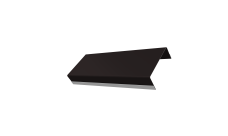 Ламель обратная стартовая/финишная забора жалюзи Texas 53мм для калиток и ворот (с заполнением ламелями 125) 0,45 Drap TX RAL 9005 черный