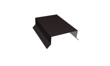 Парапетная крышка прямая 100мм 0,45 PE-Double с пленкой RAL 9005 черный (2,5м)