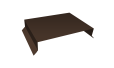 Парапетная крышка прямая 250мм 0,5 Atlas X с пленкой RAL 8017 шоколад (3м)
