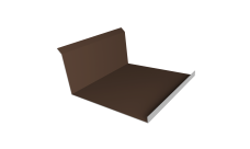 Планка примыкания нижняя 20х122х260х15 0,45 PE lite с пленкой RAL 8017 шоколад (2м)