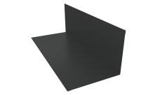 Планка примыкания верхняя к трубе 150х200 Grand Line 0,5 Satin с пленкой RAL 7016 антрацитово-серый (3м)