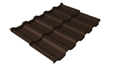 Профиль волновой "Квинта Уно" ("Kvinta Uno") 0,45 Drap TX RAL 8017 шоколад