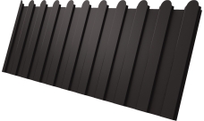 Профнастил С8A v02 фигурный Grand Line 0,5 PurLite Matt с пленкой RR 32 темно-коричневый