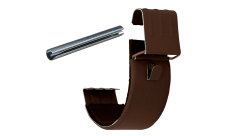 Соединитель желоба GL PU Matt 125 мм RAL 8017 шоколад