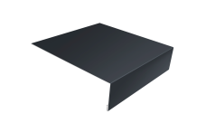 Планка лобовая/околооконная простая 190х50 0,5 Satin с пленкой RAL 7024 мокрый асфальт (2м)