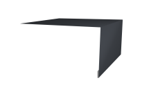 Планка околооконная простая 250х50 0,45 Drap ST RAL 7024 мокрый асфальт (2м)