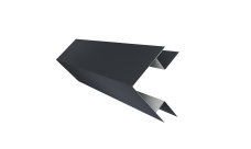 Планка угла внешнего сложного Экобрус Grand Line 0,45 PE с пленкой RAL 7024 мокрый асфальт (3м)