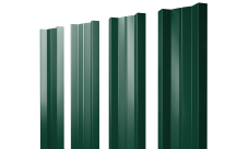 Штакетник М-образный A с прямым резом Grand Line 0,5 Satin Matt RAL 6005 зеленый мох