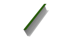 Декоративная накладка на столб универсальная 60х60 для забора жалюзи Grand Line 0,45 PE RAL 6002 лиственно-зеленый (3м)